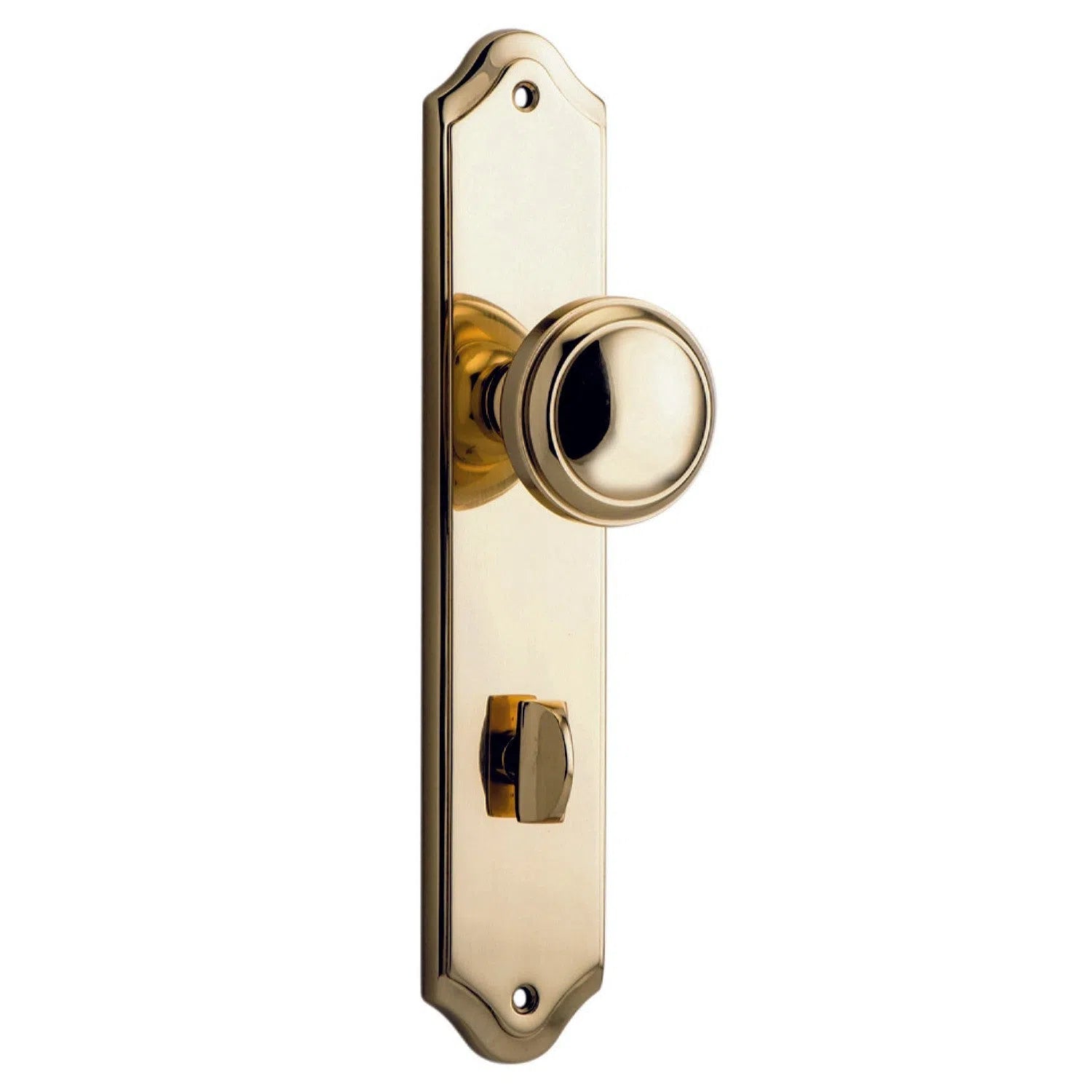 Iver Door Knob Paddington Shouldered Privacy Pair Polished Brass