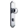 Iver Door Knob Paddington Shouldered Privacy Pair Polished Chrome