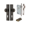 Iver Door Knob Paddington Stepped Euro Key/Key Signature Brass Entrance Kit