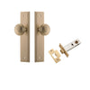 Iver Door Knob Paddington Stepped Latch Brushed Brass Passage Kit