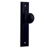 Iver Door Knob Paddington Stepped Latch Pair Matt Black