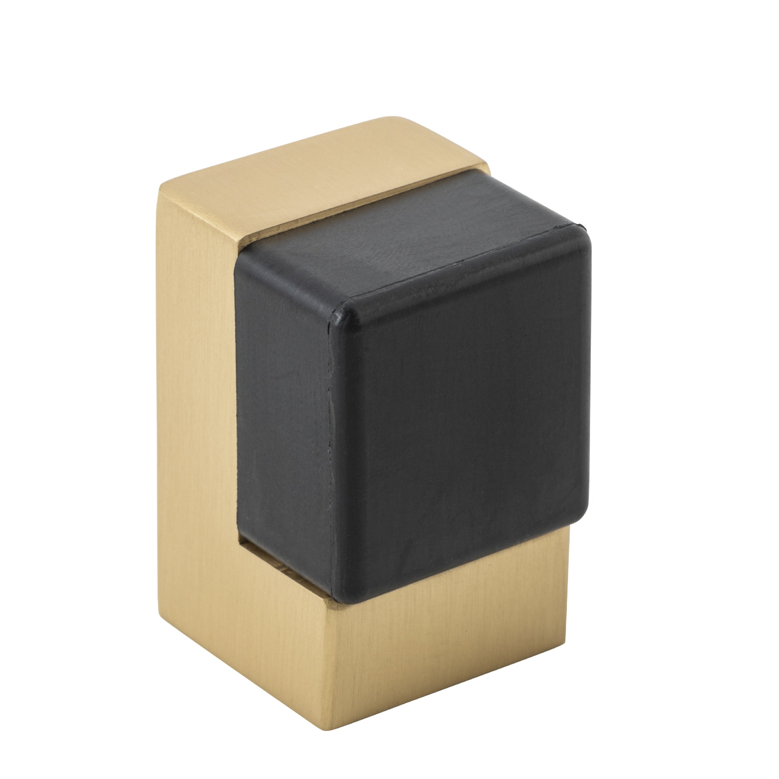 Iver Door Stop Square Brushed Brass H50xW32xD35mm