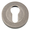 Iver Escutcheon Euro Concealed Fix Round Pair Distressed Nickel