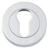 Iver Escutcheon Euro Concealed Fix Round Pair Polished Chrome