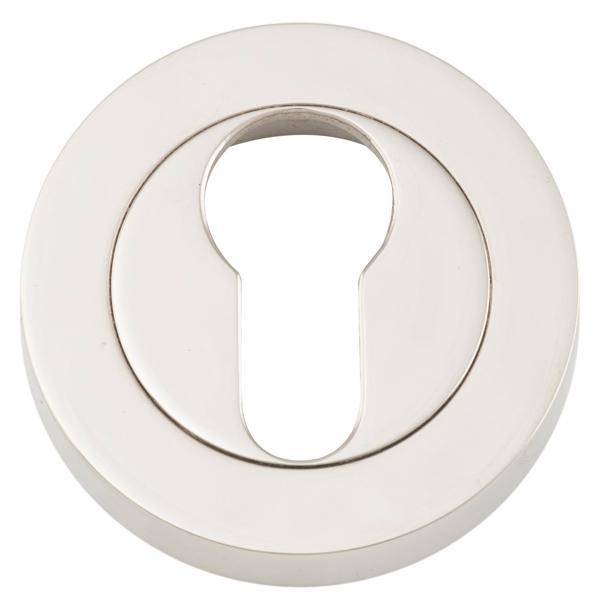 Iver Escutcheon Euro Concealed Fix Round Pair Polished Nickel