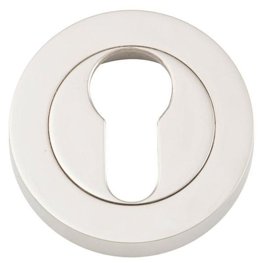 Iver Escutcheon Euro Concealed Fix Round Pair Polished Nickel
