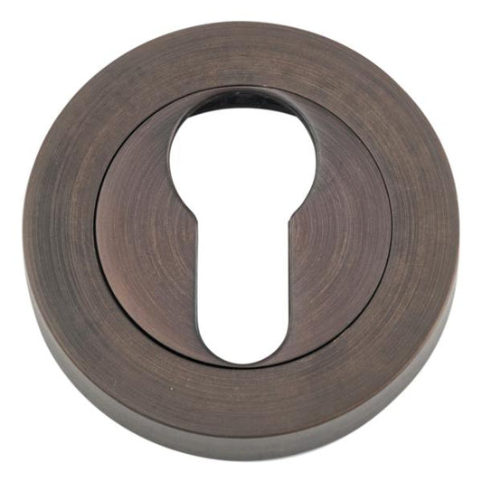 Iver Escutcheon Euro Concealed Fix Round Pair Signature Brass