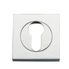 Iver Escutcheon Euro Concealed Fix Square Pair Polished Chrome