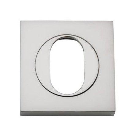 Iver Escutcheon Oval Square Pair Satin Nickel