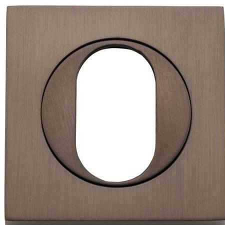 Iver Escutcheon Oval Square Pair Signature Brass