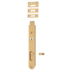 Iver Flush Bolt Locking Brushed Brass H200mm