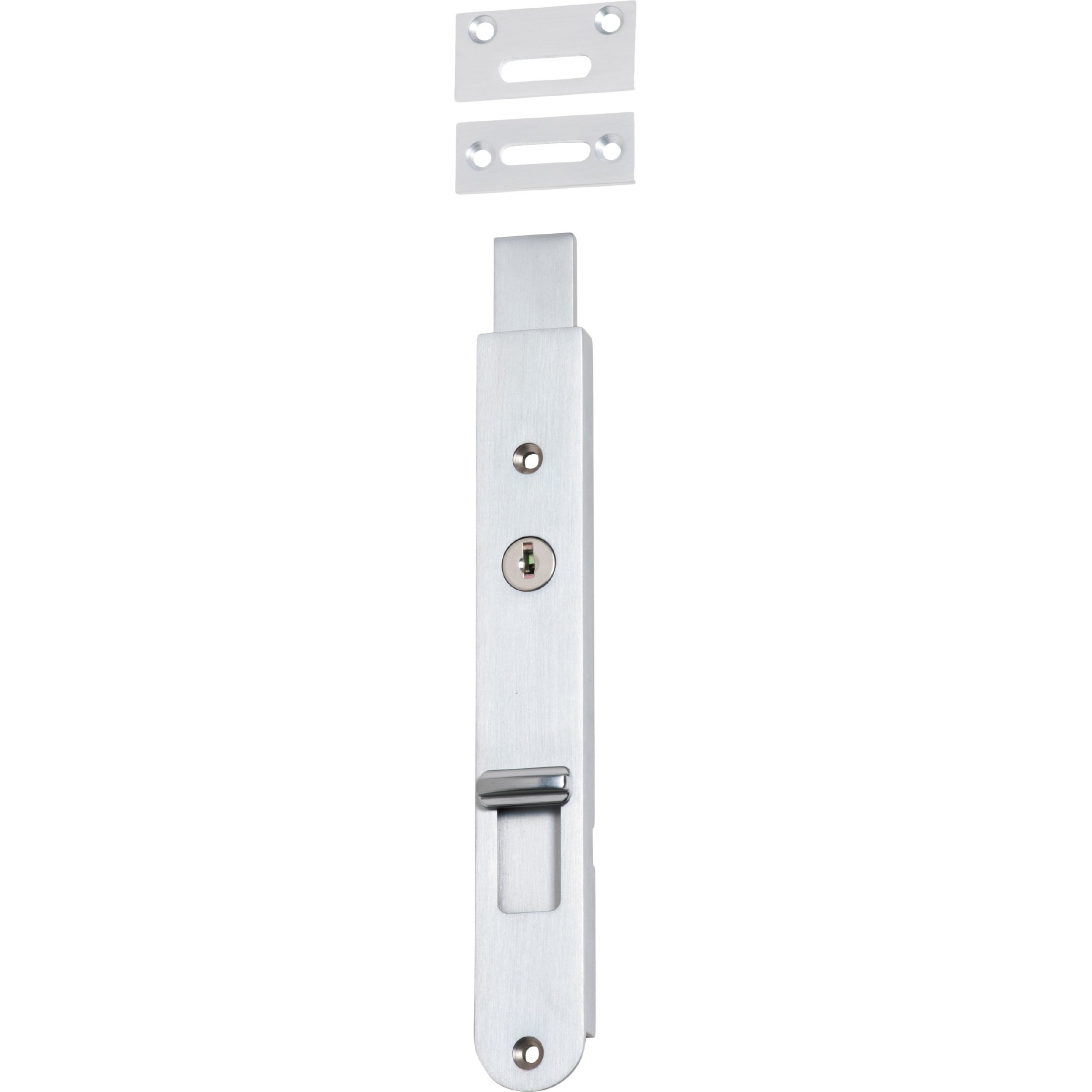 Iver Flush Bolt Locking Brushed Chrome H200mm