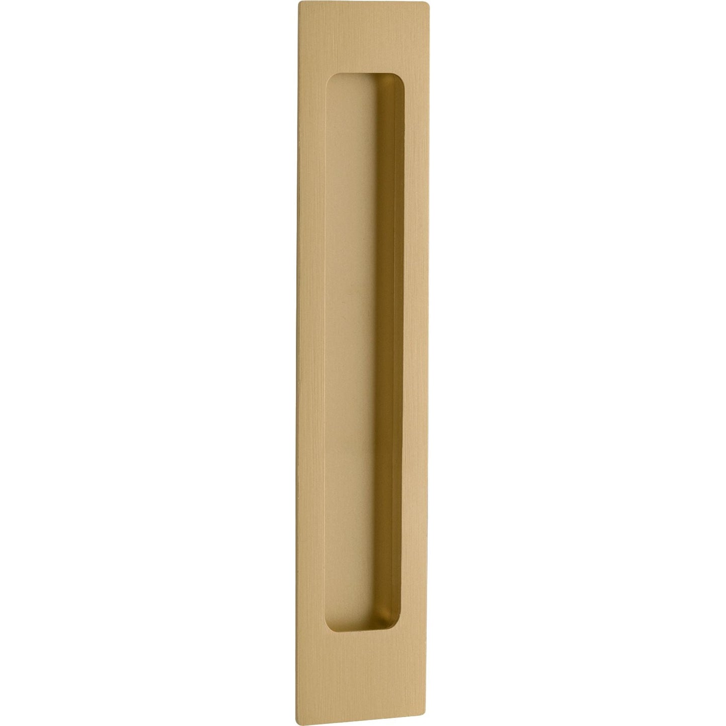 Iver Flush Pull Rectangular Brushed Brass H225xW45xP2.5mm