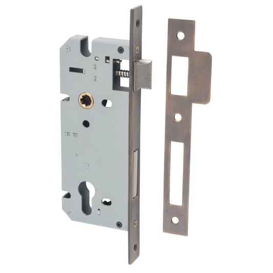 Iver Mortice Lock Euro Signature Brass CTC85mm Backset 45mm