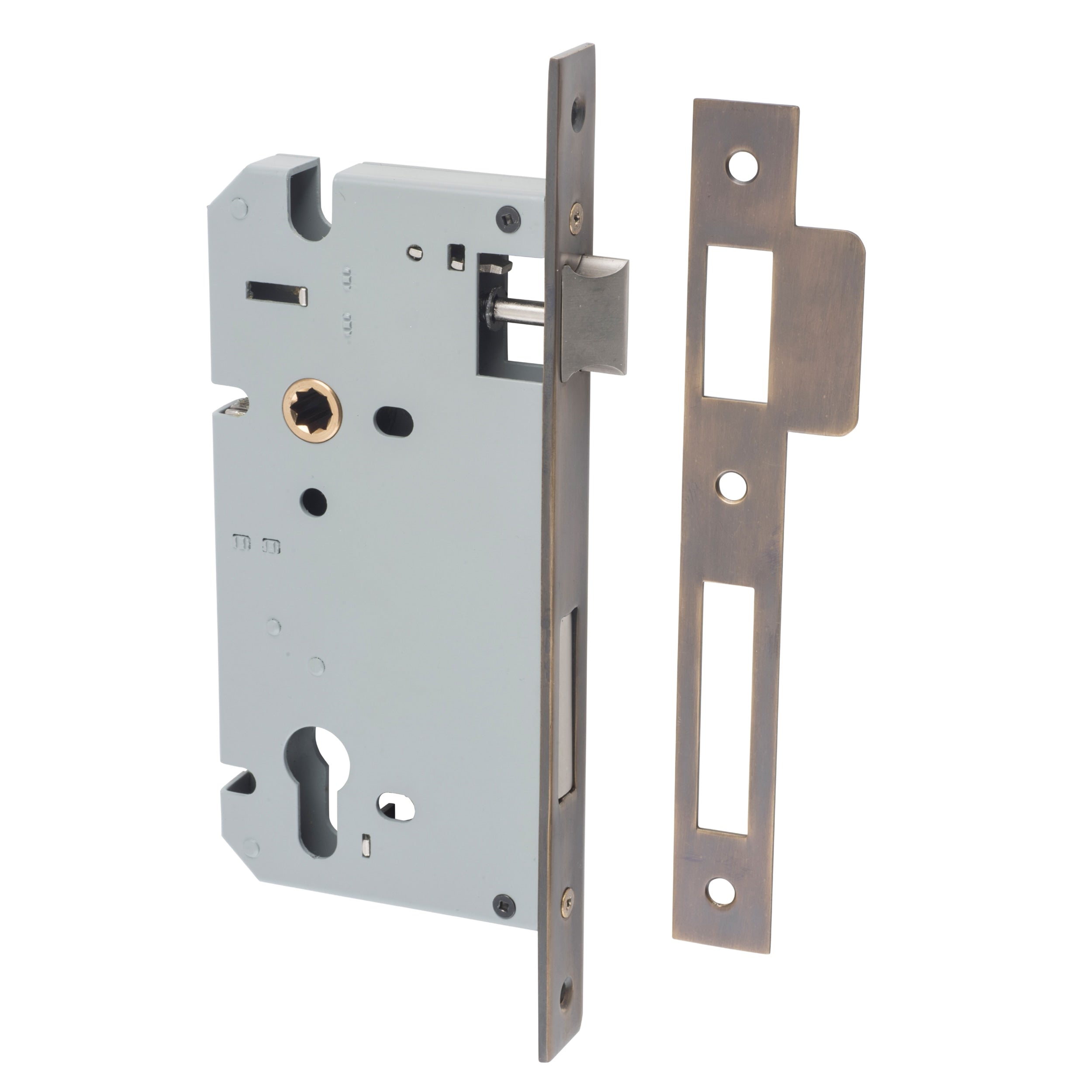 Iver Mortice Lock Euro Signature Brass CTC85mm Backset 60mm