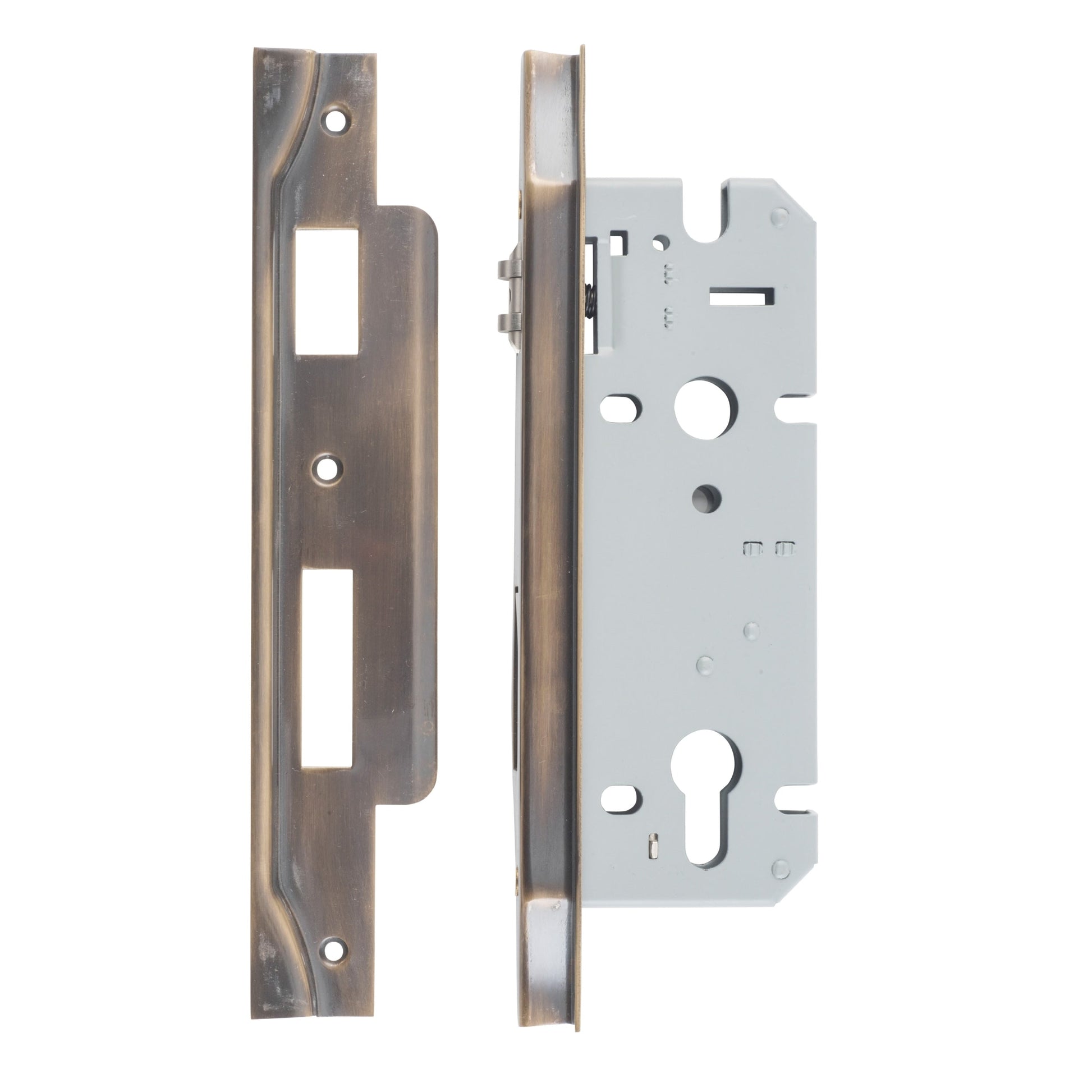 Iver Mortice Lock Roller Euro Rebated Signature Brass CTC85mm Backset 45mm