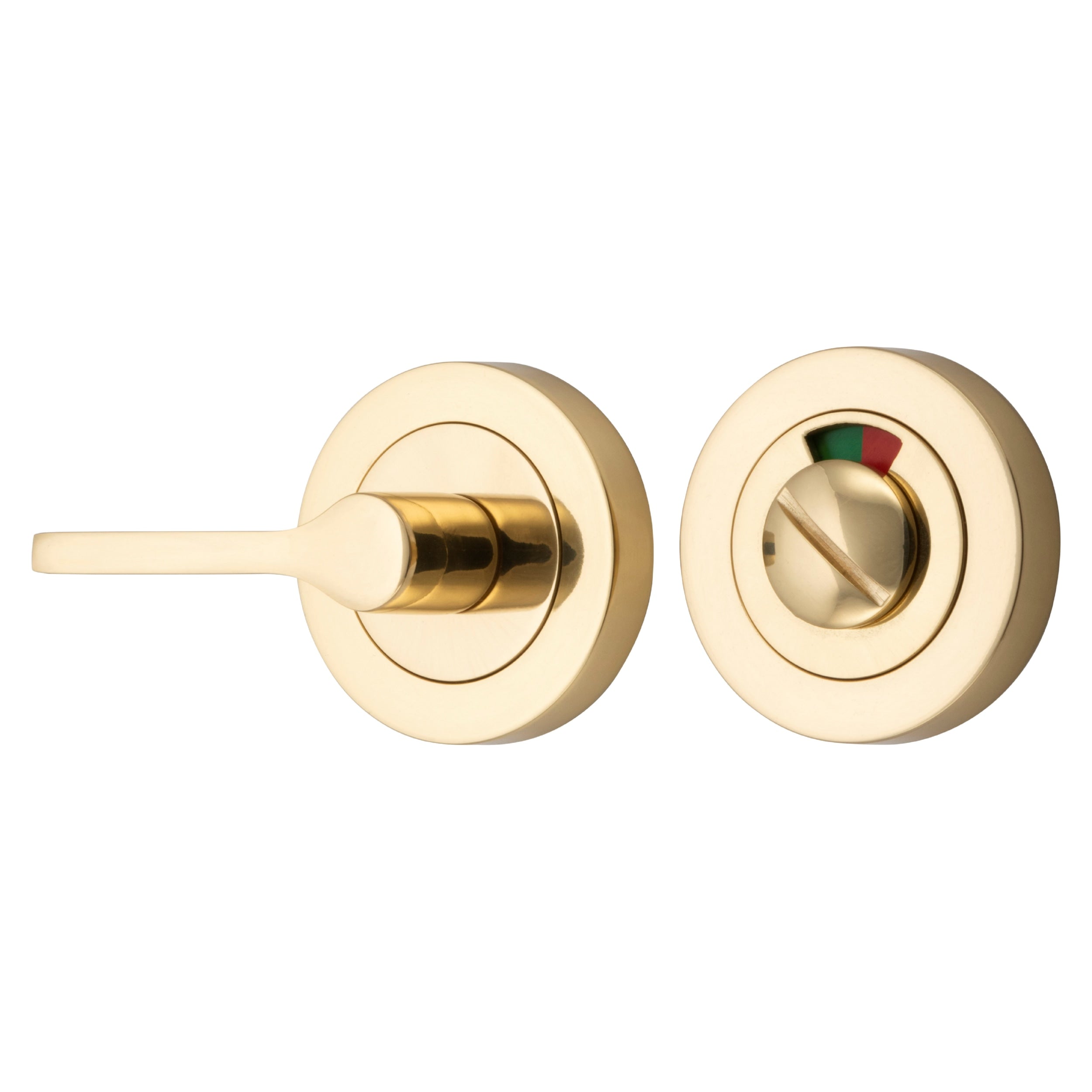 Iver Privacy Turn Accessibility With Indicator Round Polished Brass