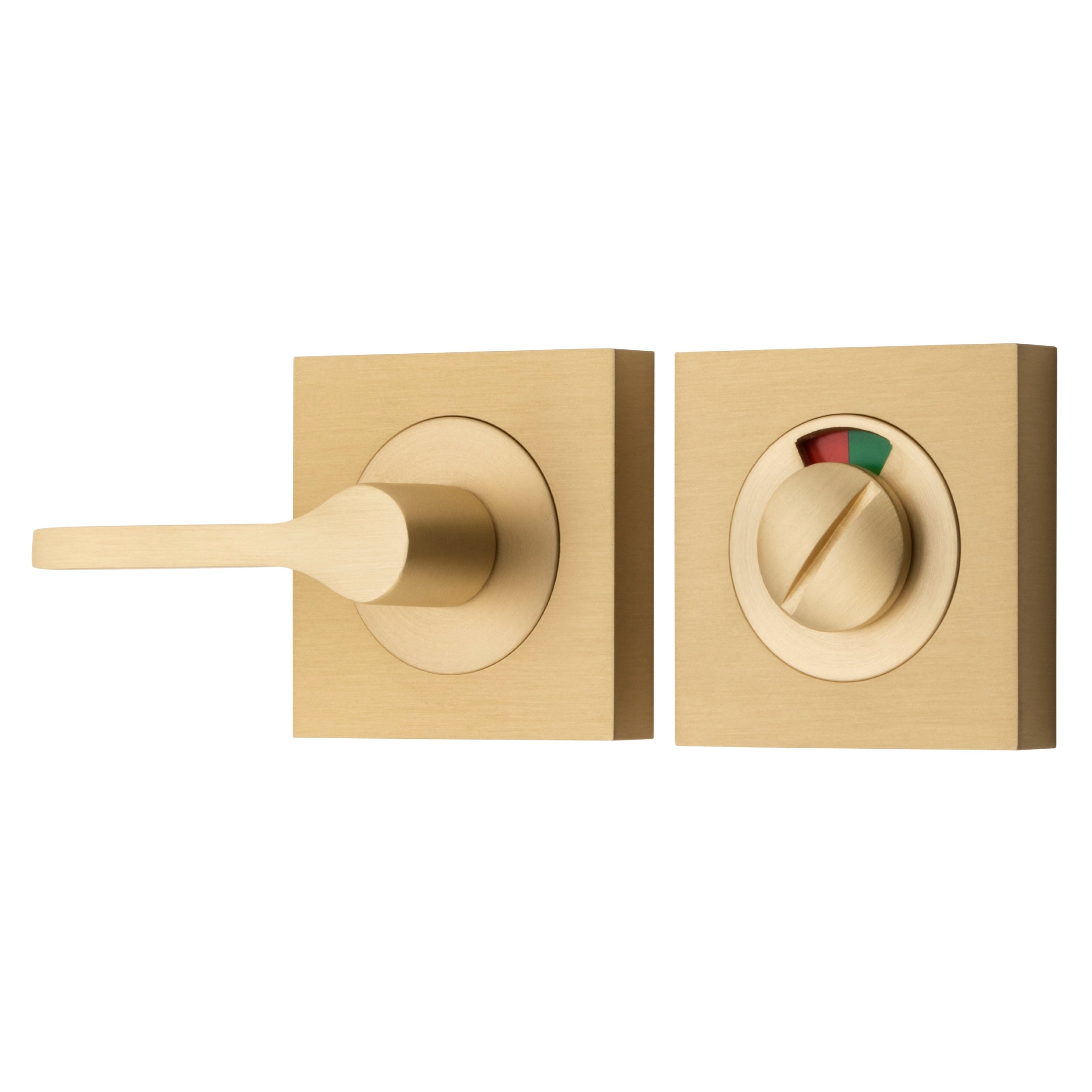 Iver Privacy Turn Accessibility With Indicator Square Brushed Brass