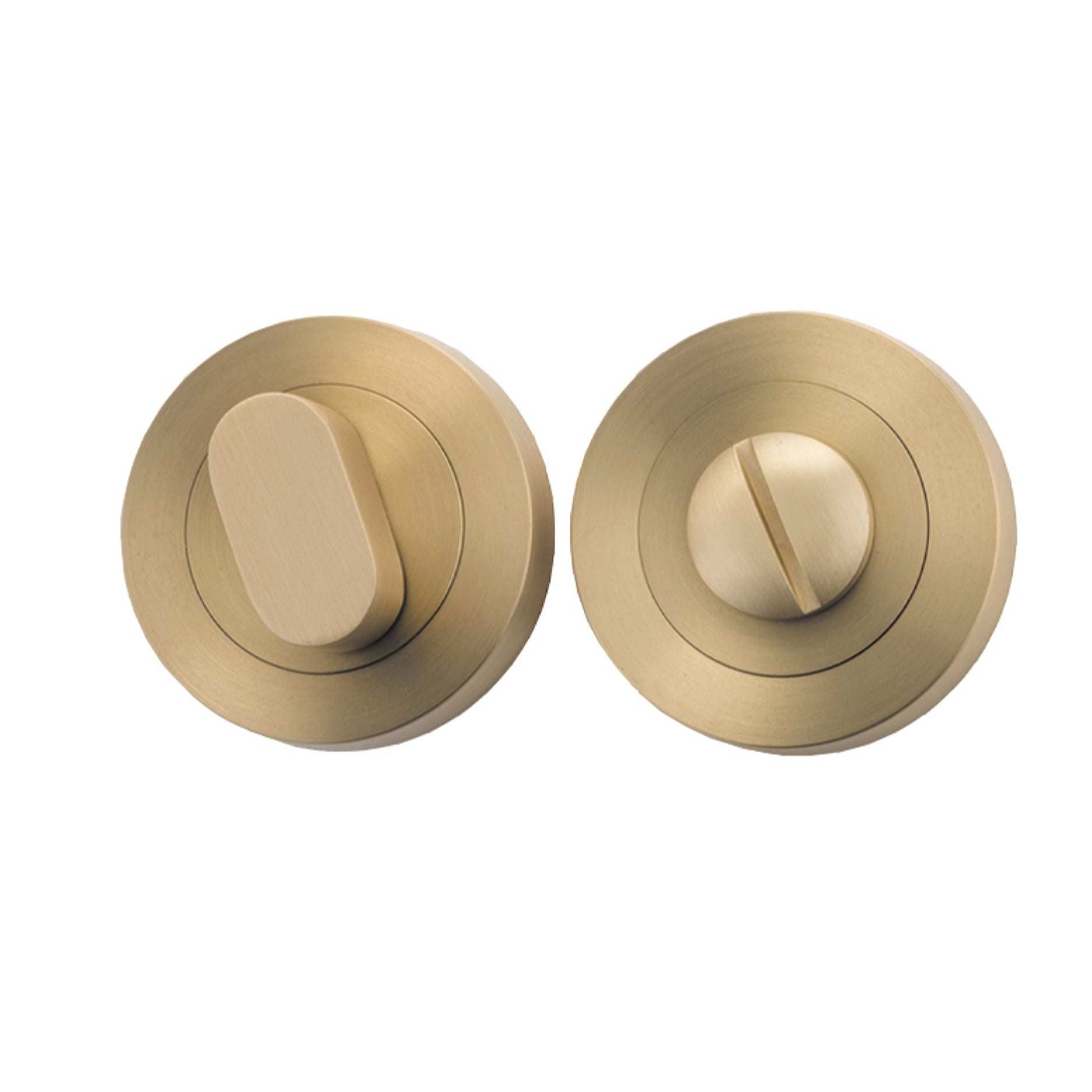 Iver Privacy Turn Oval Concealed Fix Round Brushed Brass
