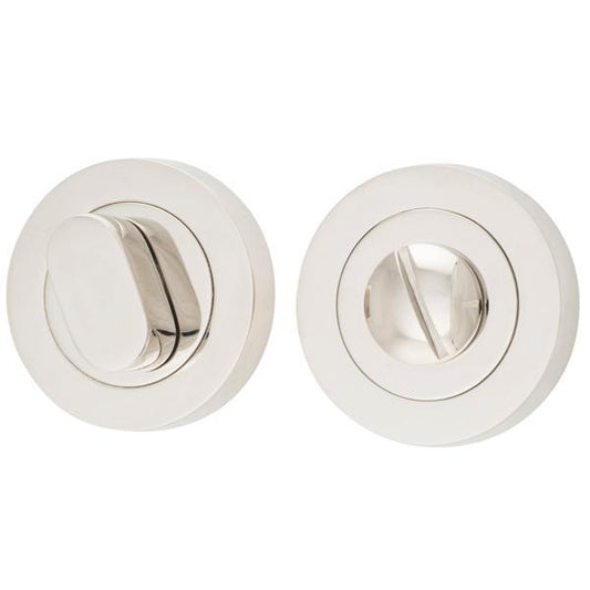 Iver Privacy Turn Oval Concealed Fix Round Polished Nickel