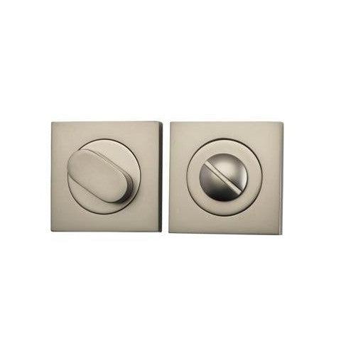 Iver Privacy Turn Oval Concealed Fix Square Satin Nickel