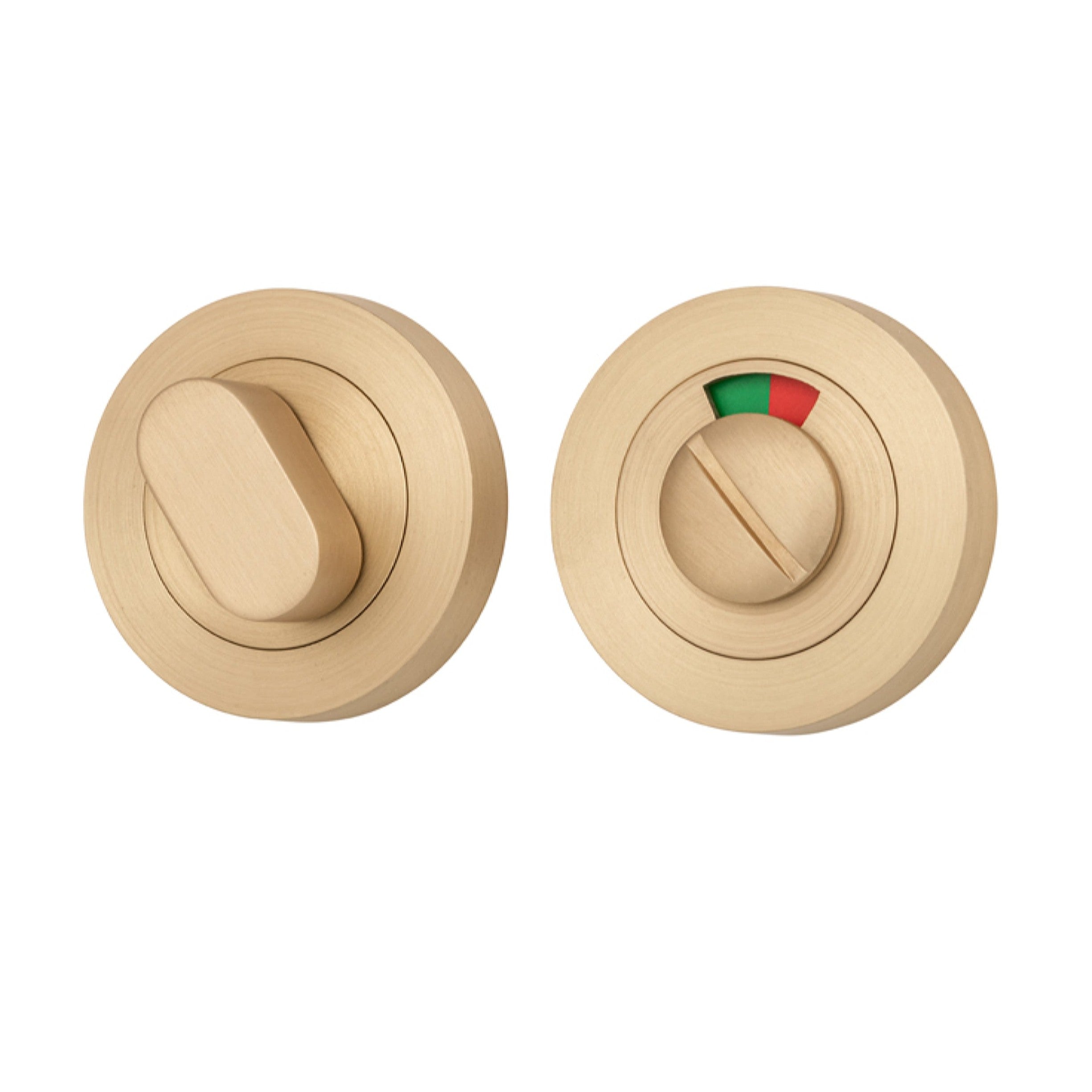 Iver Privacy Turn Oval with Indicator Concealed Fix Round Brushed Brass