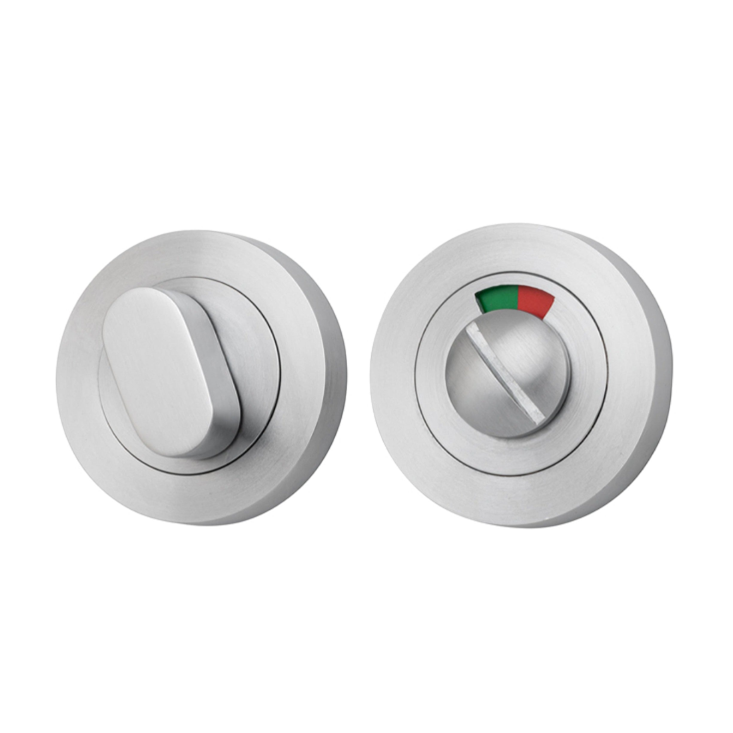 Iver Privacy Turn Oval with Indicator Concealed Fix Round Brushed Chrome