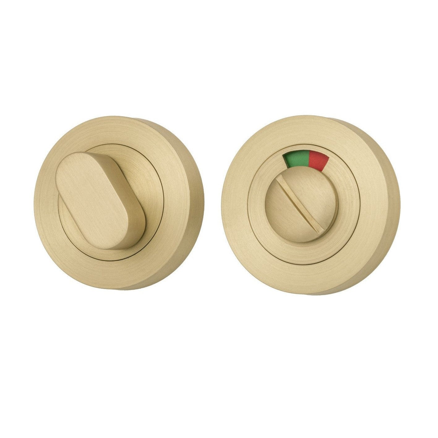 Iver Privacy Turn Oval with Indicator Concealed Fix Round Brushed Gold PVD