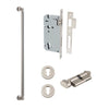 Iver Pull Handle Berlin Key/Thumb Satin Nickel Entrance Kit L635mm