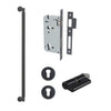 Iver Pull Handle Brunswick Key/Key Matt Black Entrance Kit L635mm