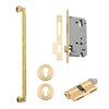 Iver Pull Handle Brunswick Key/Key Brushed Gold PVD L485mm Entrance Kit