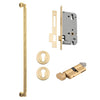 Iver Pull Handle Brunswick Key/Thumb Brushed Gold PVD L635mm Entrance Kit