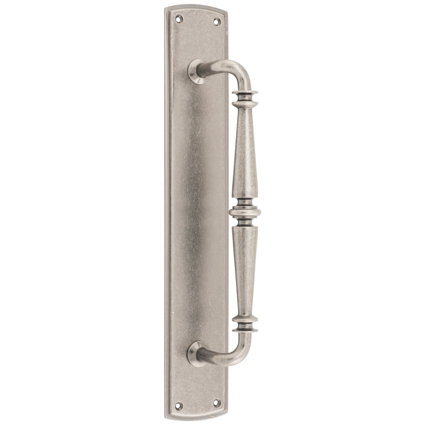 Iver Pull Handle Sarlat Backplate Distressed Nickel 380mm