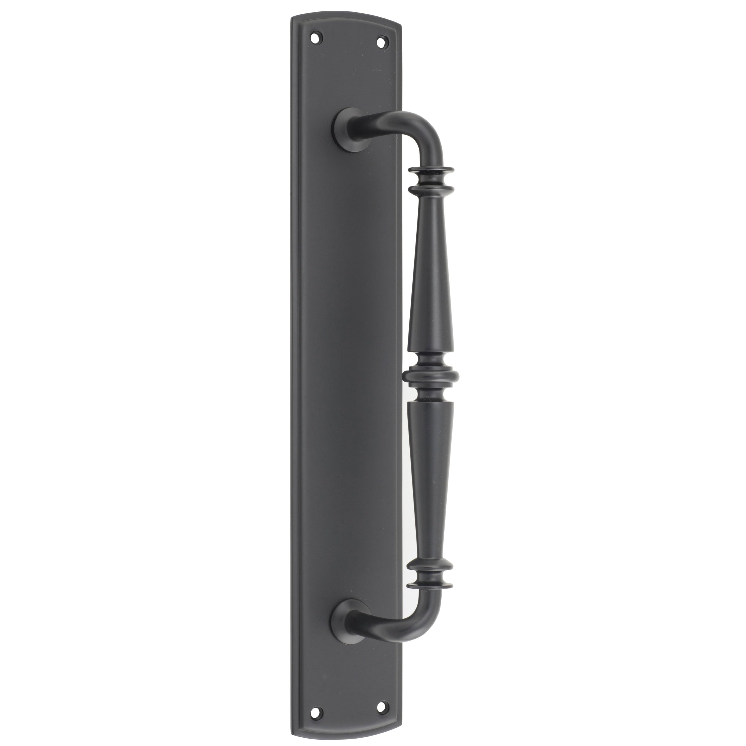 Iver Pull Handle Sarlat Backplate Matt Black 380mm