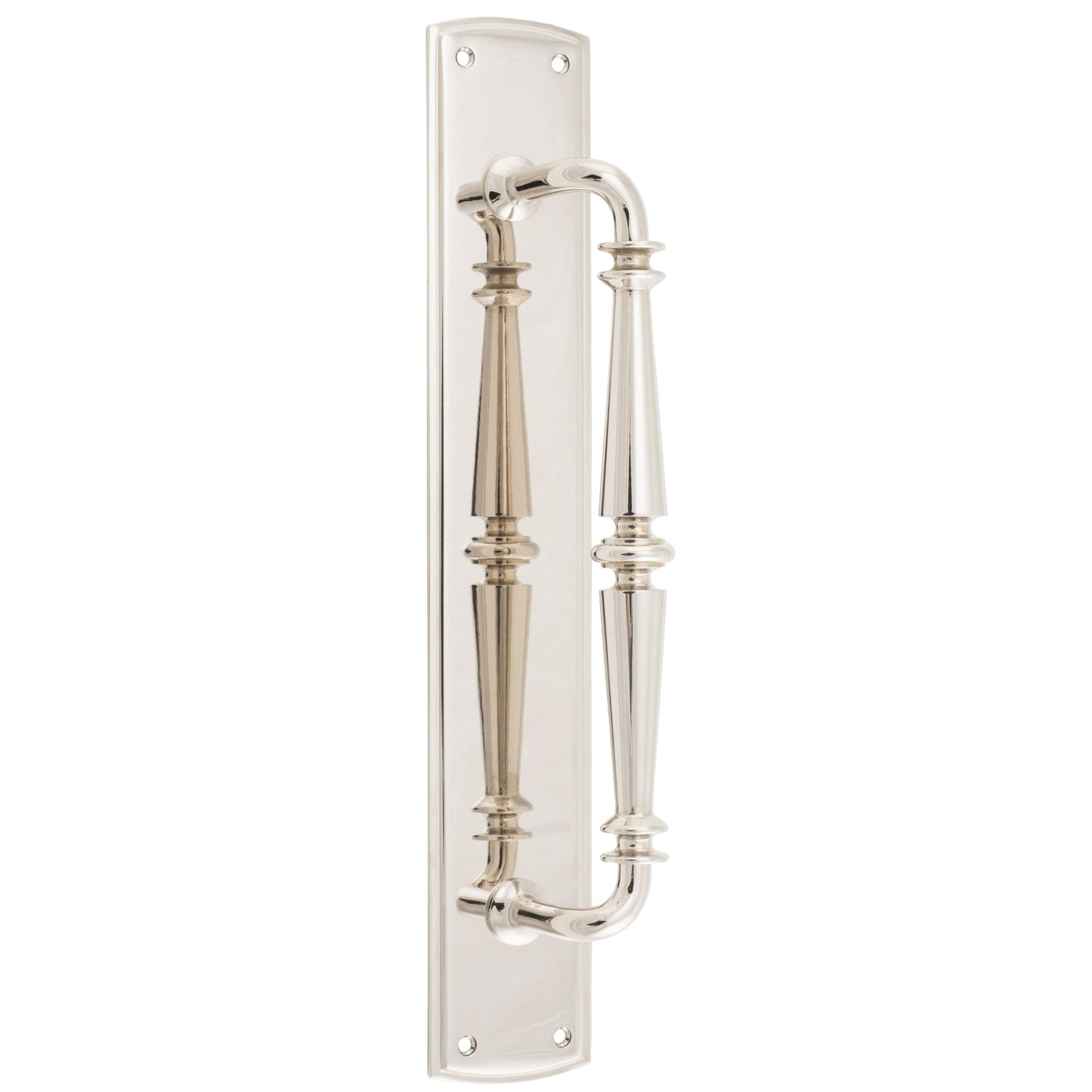 Iver Pull Handle Sarlat Backplate Polished Nickel 380mm