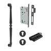 Iver Pull Handle Sarlat Key/Key Matt Black L485mm Entrance Kit