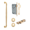 Iver Pull Handle Sarlat Key/Thumb Brushed Brass L485mm Entrance Kit