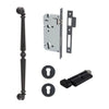 Iver Pull Handle Sarlat Key/Thumb Matt Black L485mm Entrance Kit