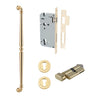 Iver Pull Handle Sarlat Key/Thumb Polished Brass L635mm Entrance Kit