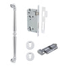 Iver Pull Handle Sarlat Key/Thumb Polished Chrome L485mm Entrance Kit