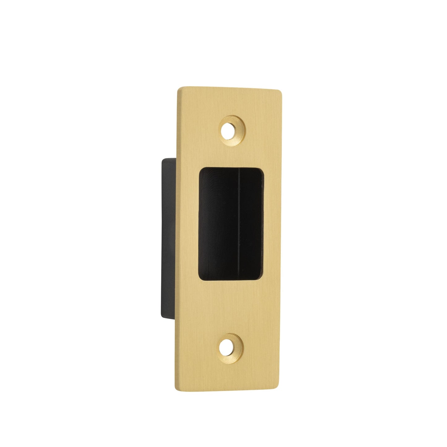Iver Sliding Door Edge Pull Rectangular Brushed Brass H76xW28mm