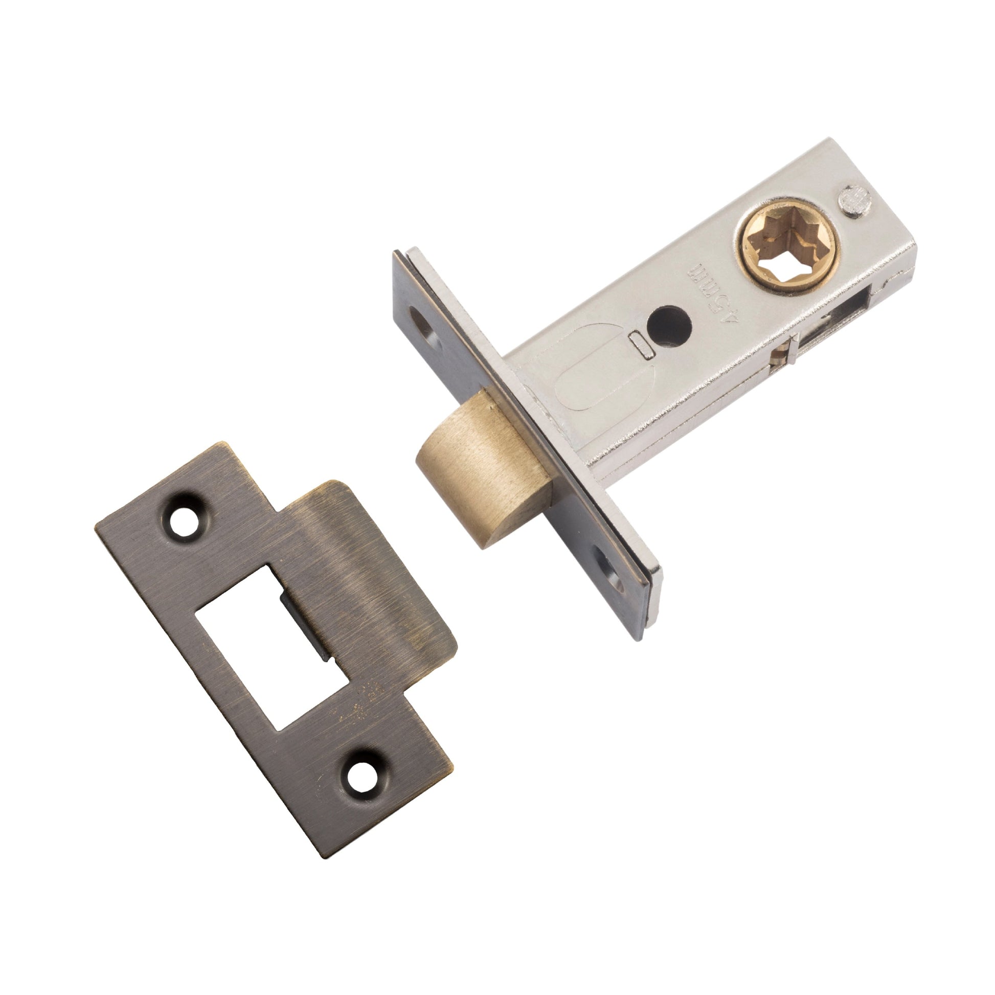Iver Tube Latch Split Cam Hard Sprung 'T' Striker Signature Brass Backset 45mm