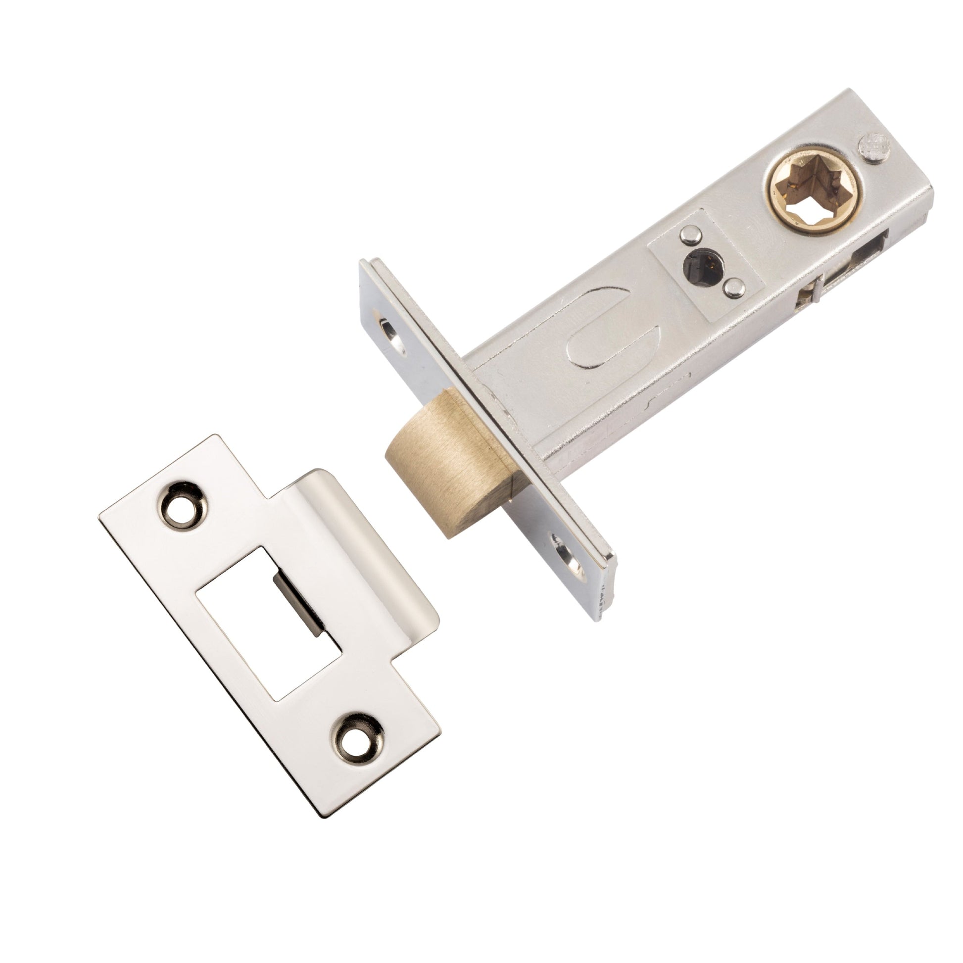 Iver Tube Latch Split Cam 'T' Striker Polished Nickel Backset 60mm