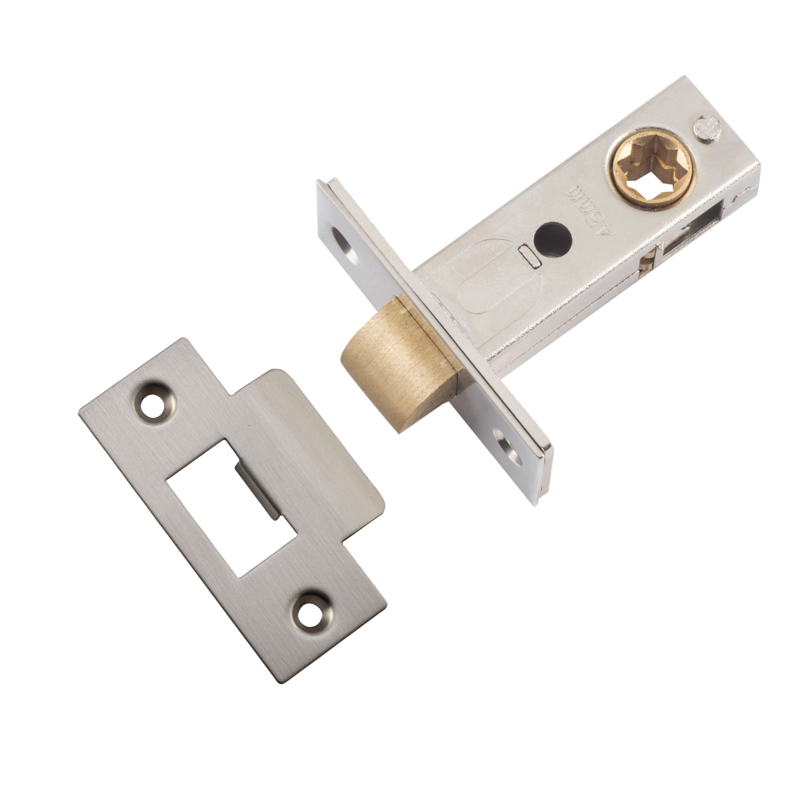 Iver Tube Latch Split Cam 'T' Striker Satin Nickel Backset 45mm