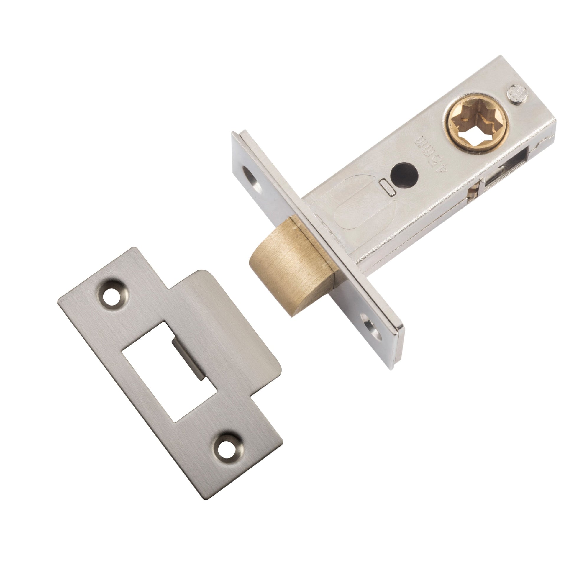 Iver Tube Latch Split Cam 'T' Striker Satin Nickel Backset 45mm