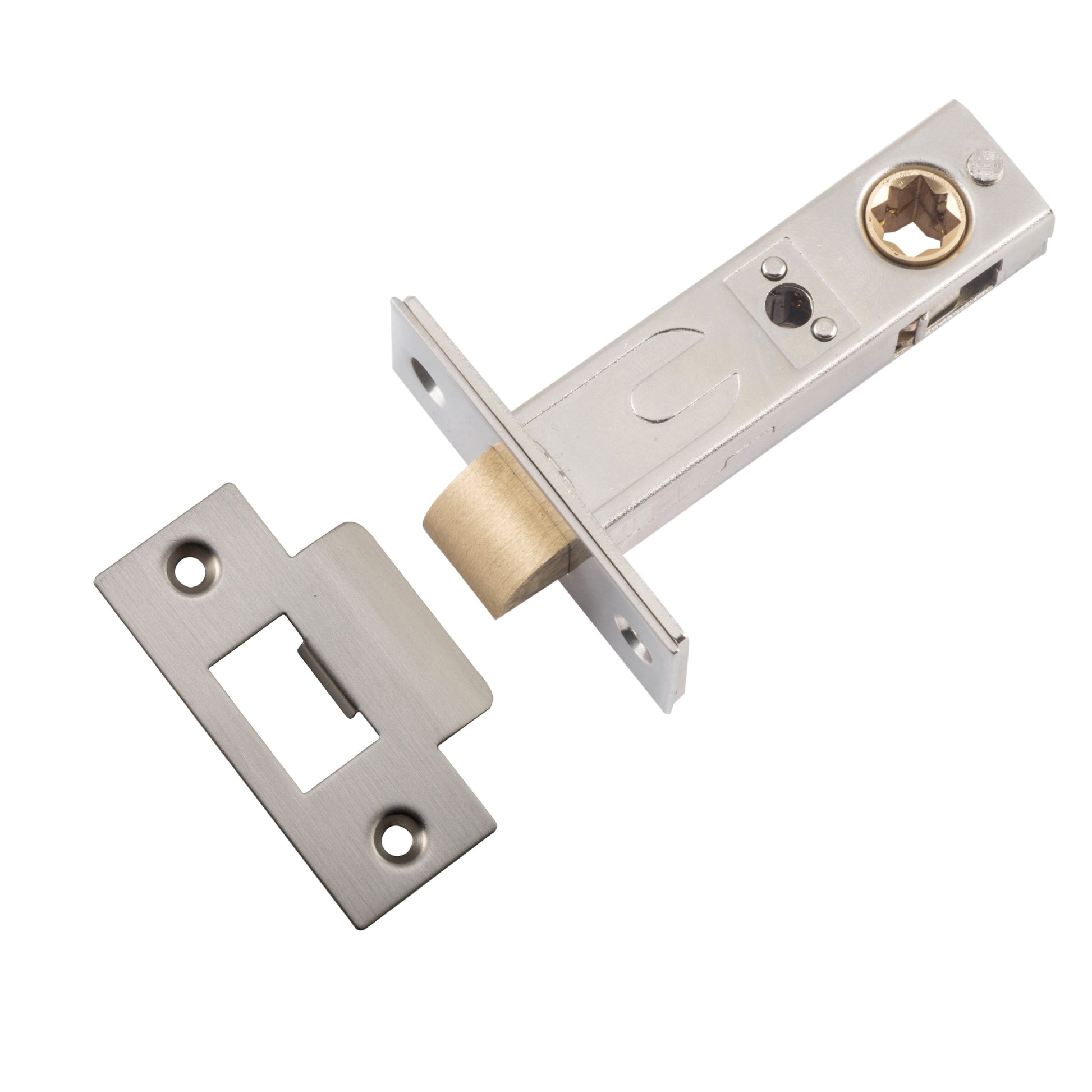 Iver Tube Latch Split Cam 'T' Striker Satin Nickel Backset 60mm