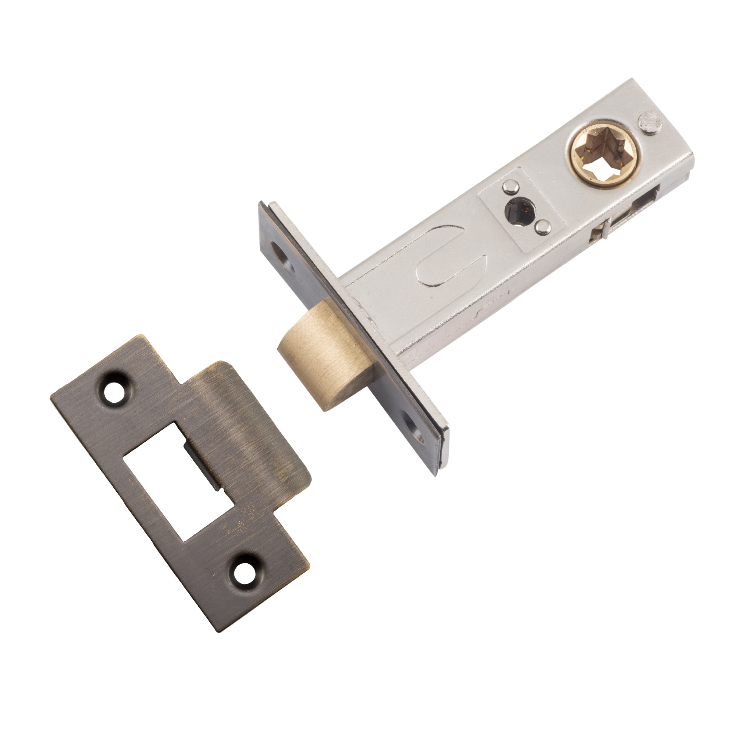 Iver Tube Latch Split Cam 'T' Striker Signature Brass Backset 60mm