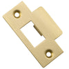 Iver Tube Latch Striker Universal 'T' To Suit Metal Door Frame Brushed Gold PVD W42xH70mm