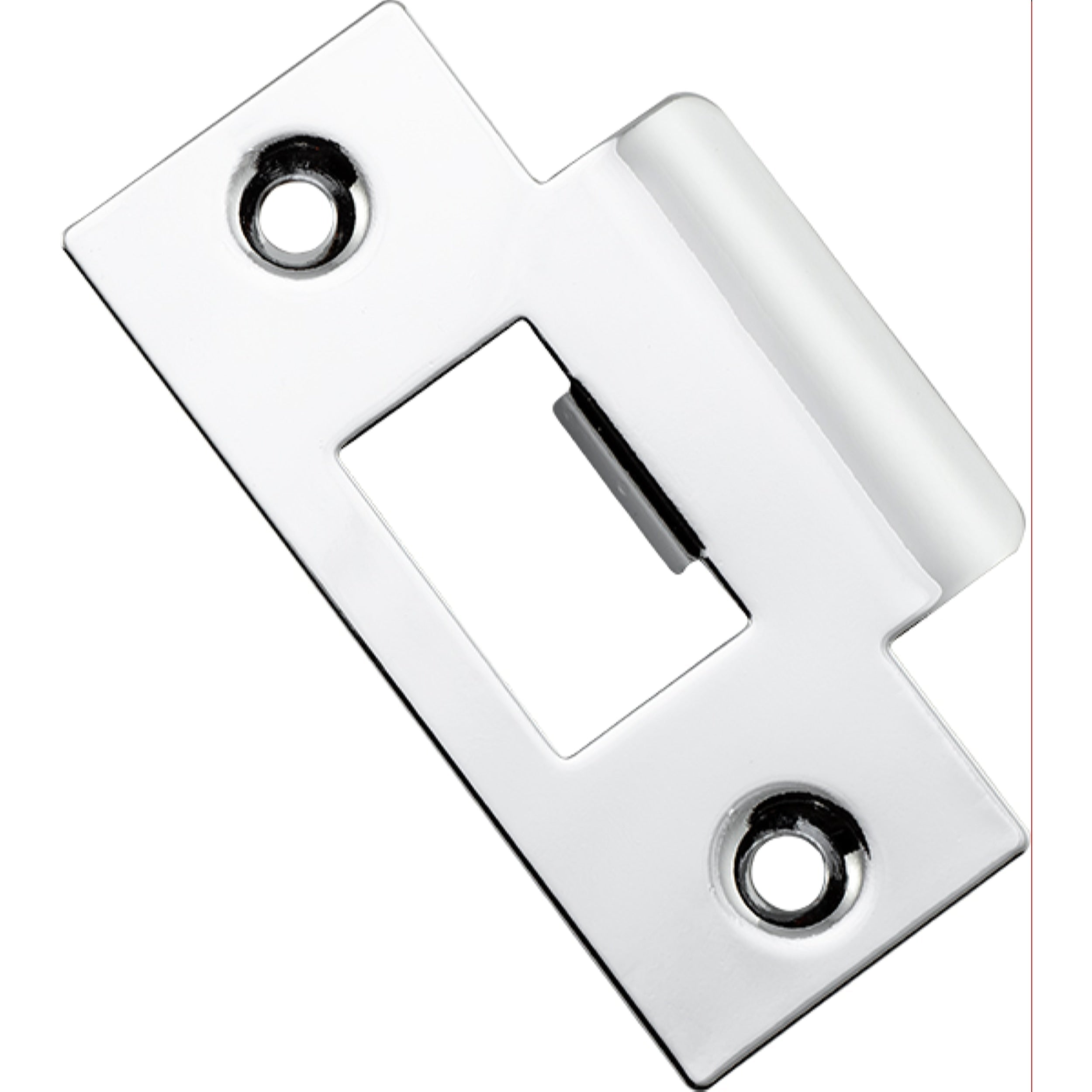 Iver Tube Latch Striker Universal 'T' To Suit Metal Door Frame Polished Chrome W42xH70mm