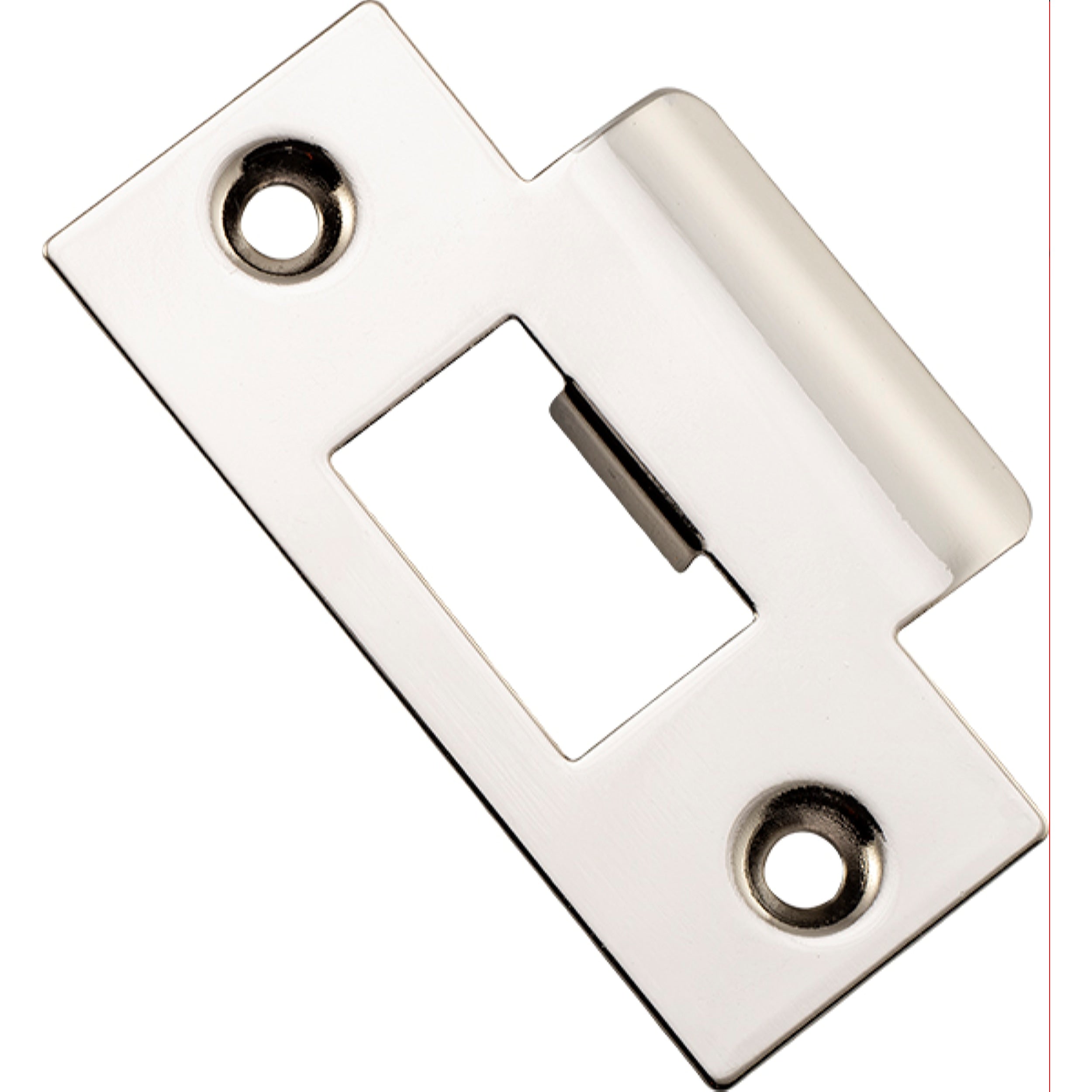 Iver Tube Latch Striker Universal 'T' To Suit Metal Door Frame Polished Nickel W42xH70mm